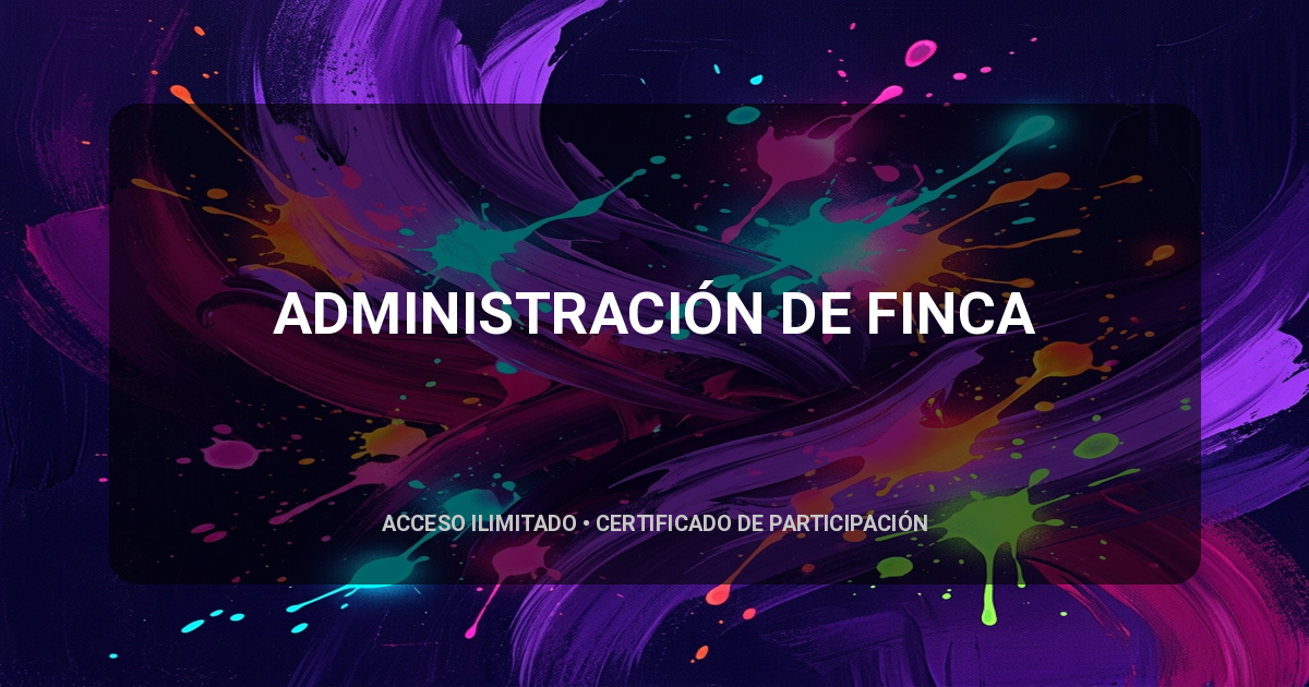 ADMINISTRACIÓN DE FINCA