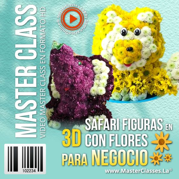 [1869516] SAFARI FIGURAS EN 3D CON FLORES PARA NEGOCIO