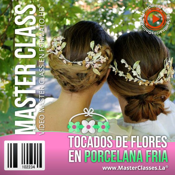 [1782430] TOCADOS DE FLORES EN PORCELANA FRÍA